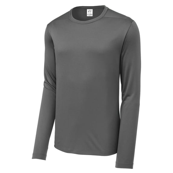 Gravity Threads UV Protection Poly Pro Men's Long Sleeve Tee, Dark Smoke Grey XS