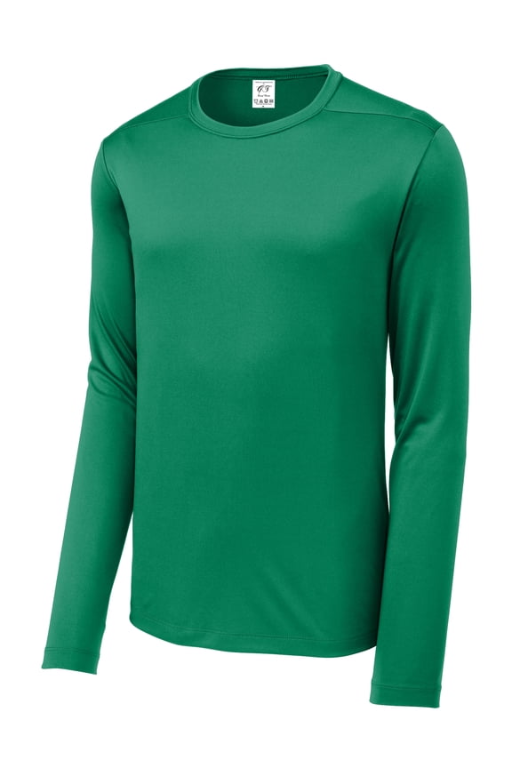 UV Protection Poly Pro Men's Long Sleeve Tee, Kelly Green L