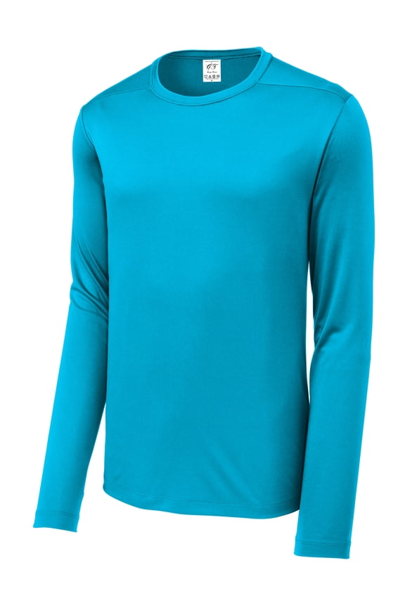 UV Protection Poly Pro Men's Long Sleeve Tee, Sapphire M