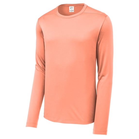 Gravity Threads UV Protection Poly Pro Men's Long Sleeve Tee, Soft Coral 4XL