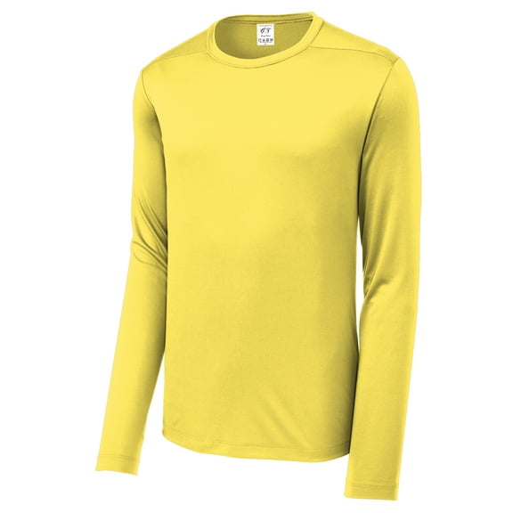Gravity Threads UV Protection Poly Pro Men's Long Sleeve Tee, Yellow 3XL