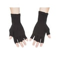 thumbnail image 1 of Gravity Threads Unisex Warm Half Finger Stretchy Knit Fingerless Gloves, Black, 1 of 5