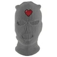 thumbnail image 1 of Gravity Threads Video Game Heart 3-Hole Ski Mask - Heather Grey, 1 of 3