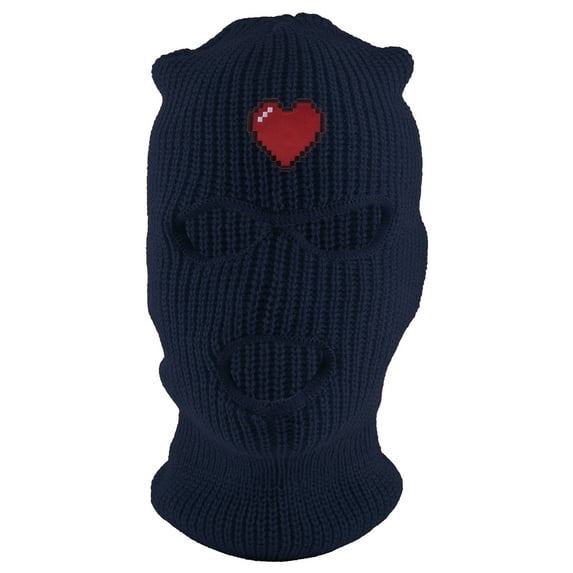 Gravity Threads Video Game Heart 3-Hole Ski Mask - Navy