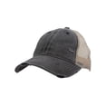 thumbnail image 1 of Gravity Threads Washed Distressed Two-Tone Ponytail Adjustable Baseball Cap - Black, 1 of 1