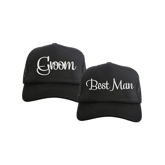 Gravity Threads Wedding Squad Trucker Hat - Groom/Best Man - Black
