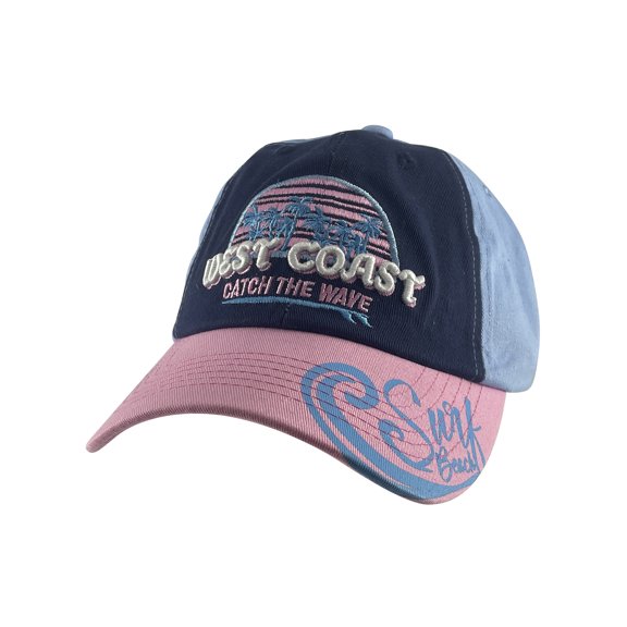 Gravity Threads West Coast Catch the Wave Baseball Hat - Navy/Pink