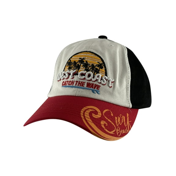 Gravity Threads West Coast Catch the Wave Baseball Hat - Red/White/Black