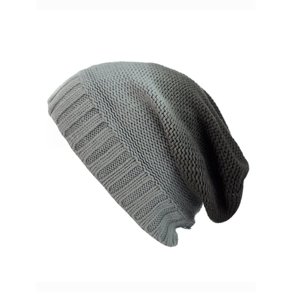 Gravity Threads Women's 2 Tone Beanie Chic Gradient Design, Dark Grey/Light Grey