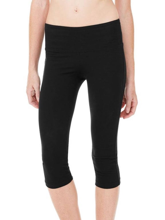 Women's Capri Fitted Legging Pants, Black S