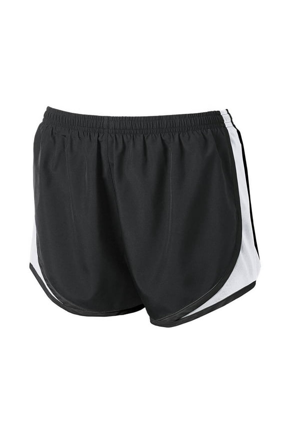 Womens Cadence Athletic Shorts - Black/White - Small