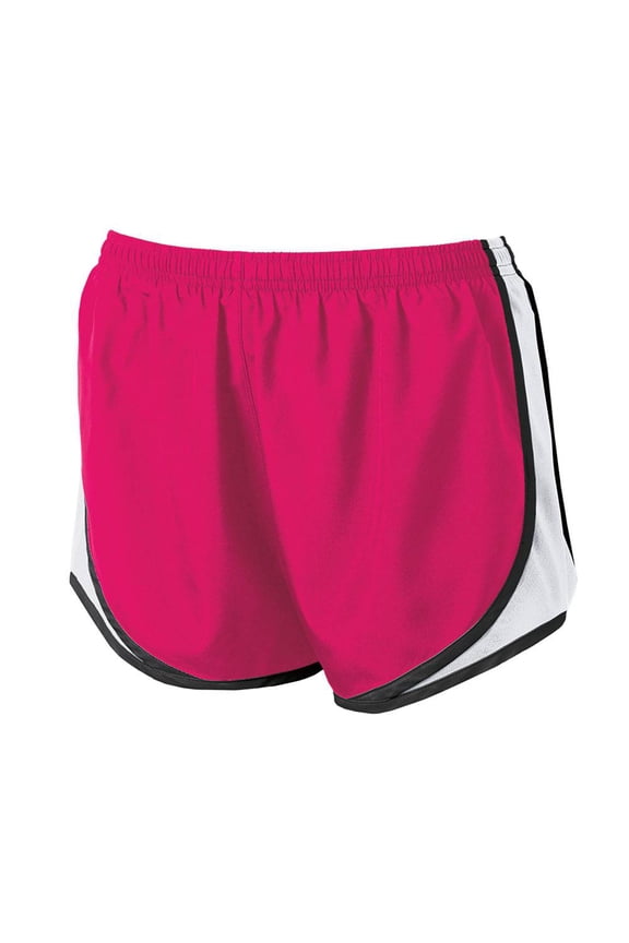 Womens Cadence Athletic Shorts - Pink/Raspberry/White/Black - Small