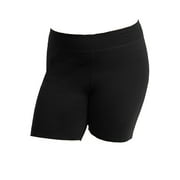Gravity Threads Womens Cotton 15 Inch Plus Size Legging Shorts - Black - 2X-Large