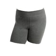 thumbnail image 1 of Gravity Threads Womens Cotton 15 Inch Plus Size Legging Shorts - Charcoal - 3X-Large, 1 of 1