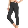 thumbnail image 1 of Gravity Threads Womens Cotton Capri Leggings - Charcoal - Small, 1 of 1