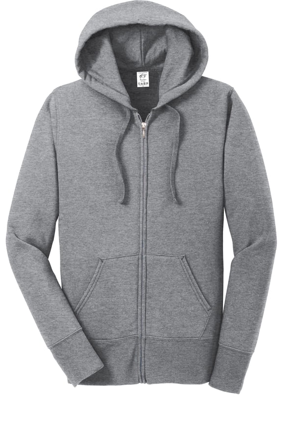 Womens Fleece Hooded Sweatshirt - Athletic Heather - Large