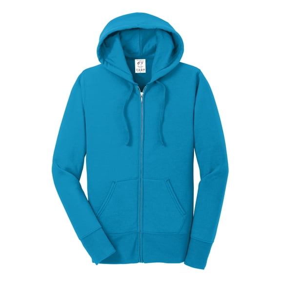 Gravity Threads Womens Fleece Hooded Sweatshirt - Neon Blue - X-Large
