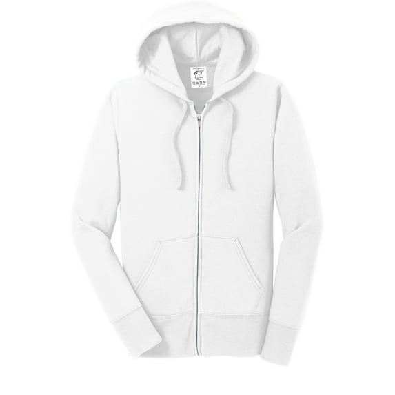 Gravity Threads Womens Fleece Hooded Sweatshirt - White - Medium