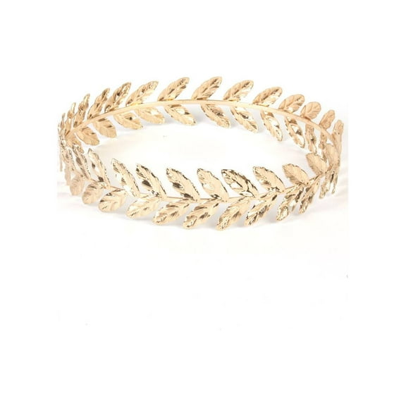 Gravity Threads Womens Gold Leaf Headband, Gold