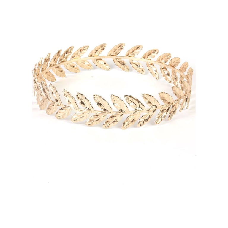 Gold Colored Leaf Headband Amazon.com : Unicra Gold Leaf Hair Vine Greek Goddess Hair  main image 4