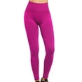 thumbnail image 1 of Gravity Threads Womens High Waist Fleece Extra-Wide Band Leggings - Fuchsia, 1 of 1