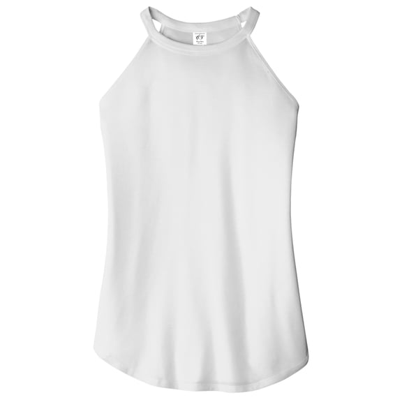 Gravity Threads Womens Rocker Halter Tank Top - White - X-Small