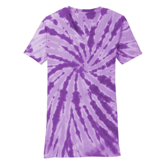 Gravity Threads Womens Tie-Dye V-Neck Shirt - Purple - Medium