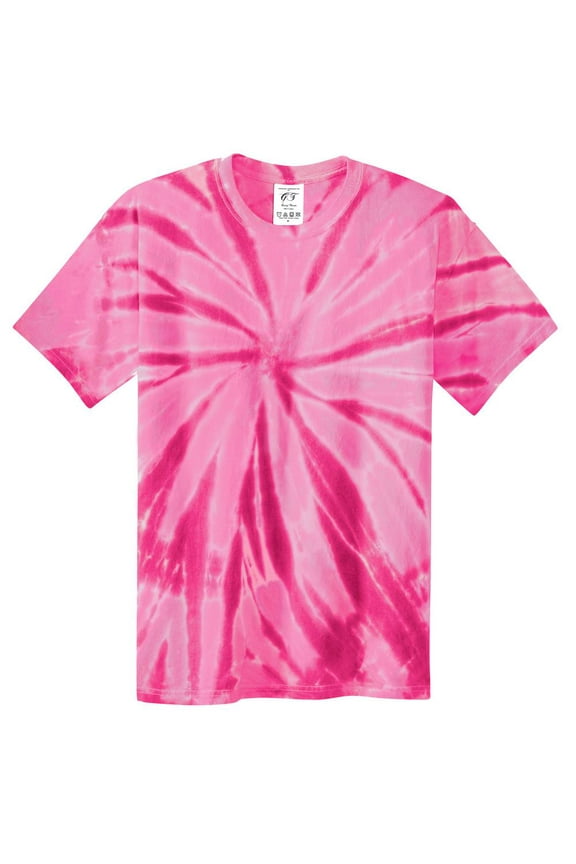 Youth Tie-Dye Short-Sleeve T-Shirt - Pink - X-Large