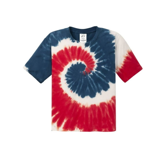Gravity Threads Youth Tie-Dye Short-Sleeve T-Shirt - US Rainbow - X-Small