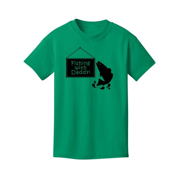 Gravity Trading Fishing with Daddy Youth Cotton Tee - Kelly Green - X-Small