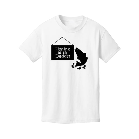 Gravity Trading Fishing with Daddy Youth Cotton Tee - White - X-Small