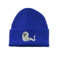 thumbnail image 1 of Gravity Trading Floating Ghost Embroidery Cuffed Beanie - Royal, 1 of 2