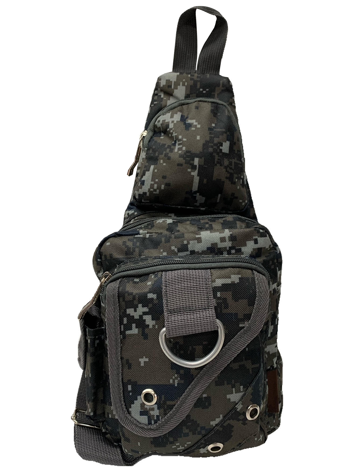 Gravity Trading Front Flap Crossbody Adjustable Sling Bag - City Camo