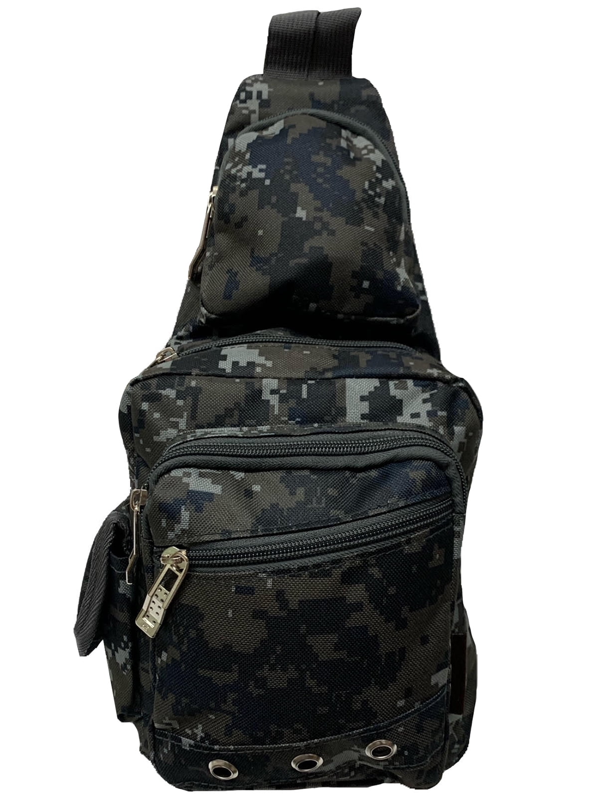 Gravity Trading Front Zipper Crossbody Adjustable Sling Bag - City Camo