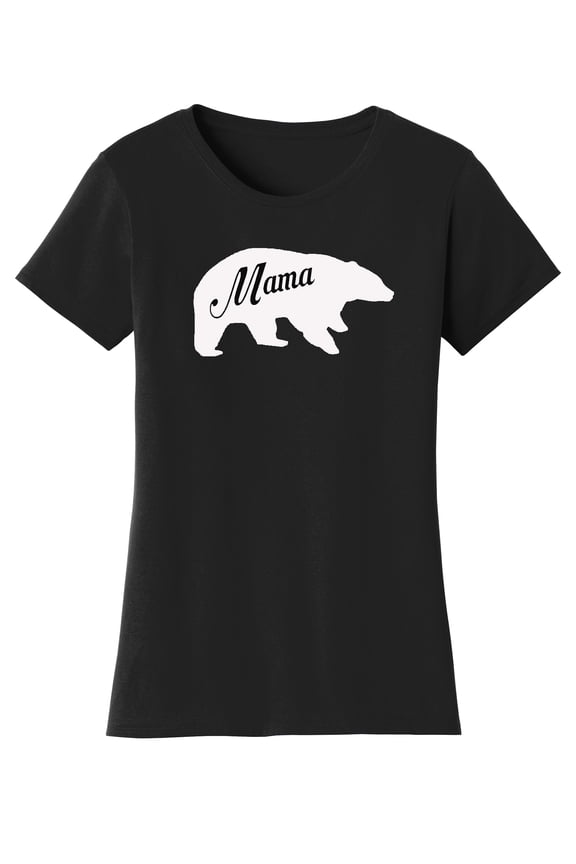 Mama Bear Womens Short-Sleeve T-Shirt - Black - Large