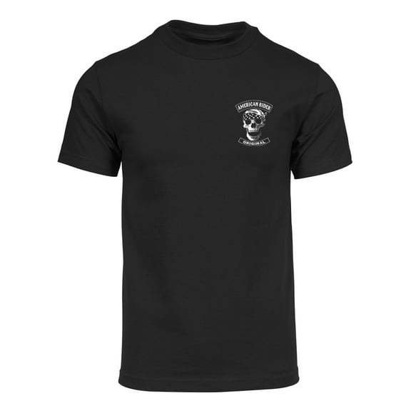 Gravity Trading Mens American Rider Short Sleeve Pocket Logo T-Shirt, Black XL