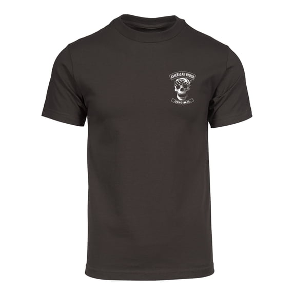 Gravity Trading Mens American Rider Short Sleeve Pocket Logo T-Shirt, Brown XL