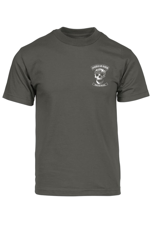 Mens American Rider Short Sleeve Pocket Logo T-Shirt, Olive S