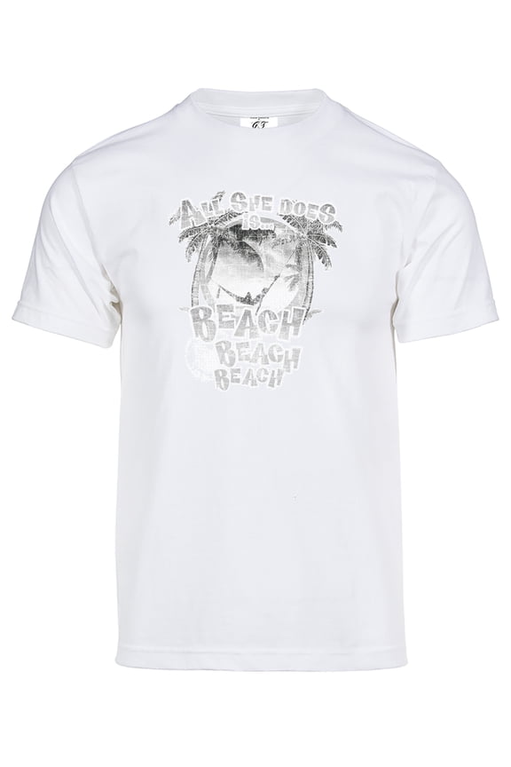 Mens Beach Beach Beach Solar Magic Changing Short-Sleeve T-Shirt - White - 2X-Large