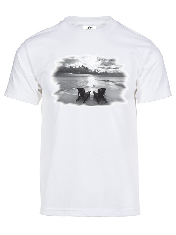 Mens Beachside Solar Magic Changing Short-Sleeve T-Shirt - White - Medium