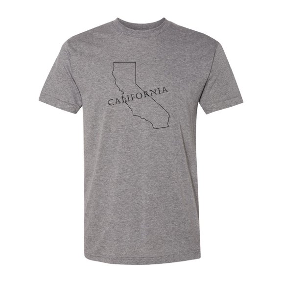 Gravity Trading Mens California State USA-Made Triblend Tee - Athletic Grey - Small