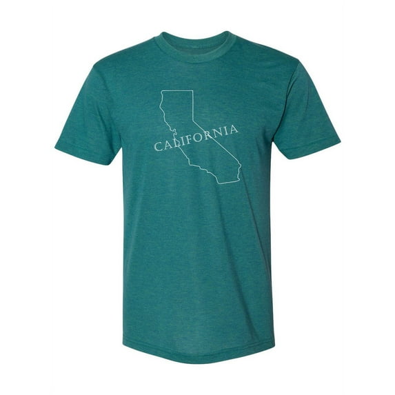 Gravity Trading Mens California State USA-Made Triblend Tee - Evergreen - 2X-Large