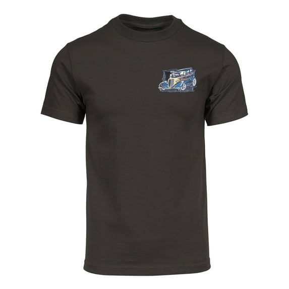 Gravity Trading Mens Custom Rods Short Sleeve Pocket Logo T-Shirt, Brown S