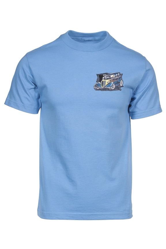 Mens Custom Rods Short Sleeve Pocket Logo T-Shirt, Lt Blue XL