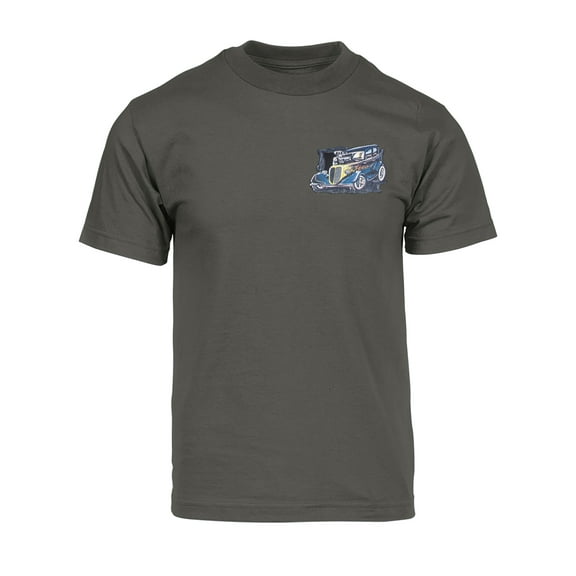 Gravity Trading Mens Custom Rods Short Sleeve Pocket Logo T-Shirt, Olive M