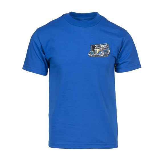 Gravity Trading Mens Custom Rods Short Sleeve Pocket Logo T-Shirt, Royal 3XL