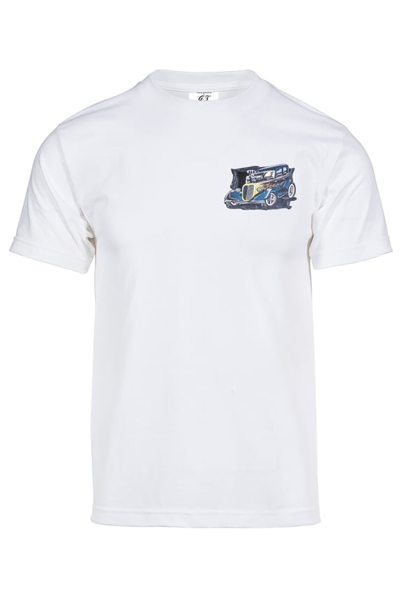 Mens Custom Rods Short Sleeve Pocket Logo T-Shirt, White L