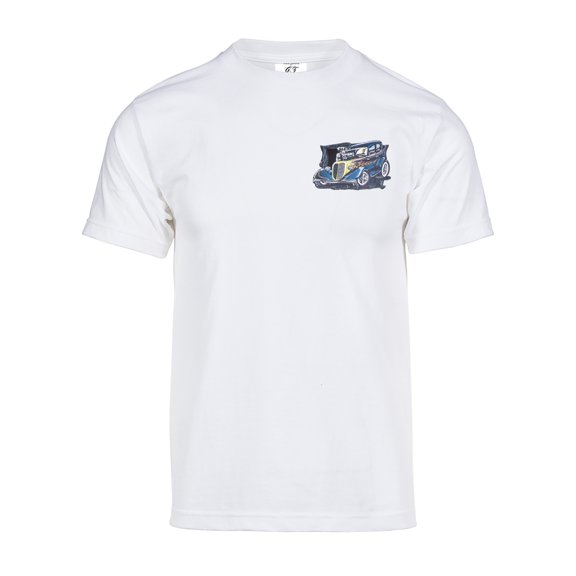 Gravity Trading Mens Custom Rods Short Sleeve Pocket Logo T-Shirt, White XL