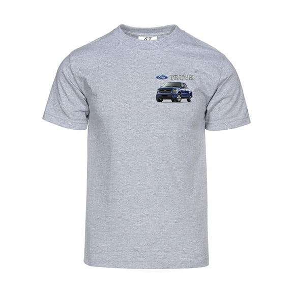 Gravity Trading Mens Ford Truck Short Sleeve Pocket Logo T-Shirt - Heather - XL