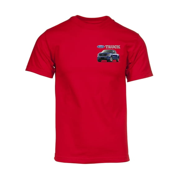 Gravity Trading Mens Ford Truck Short Sleeve Pocket Logo T-Shirt - Red - 2XL